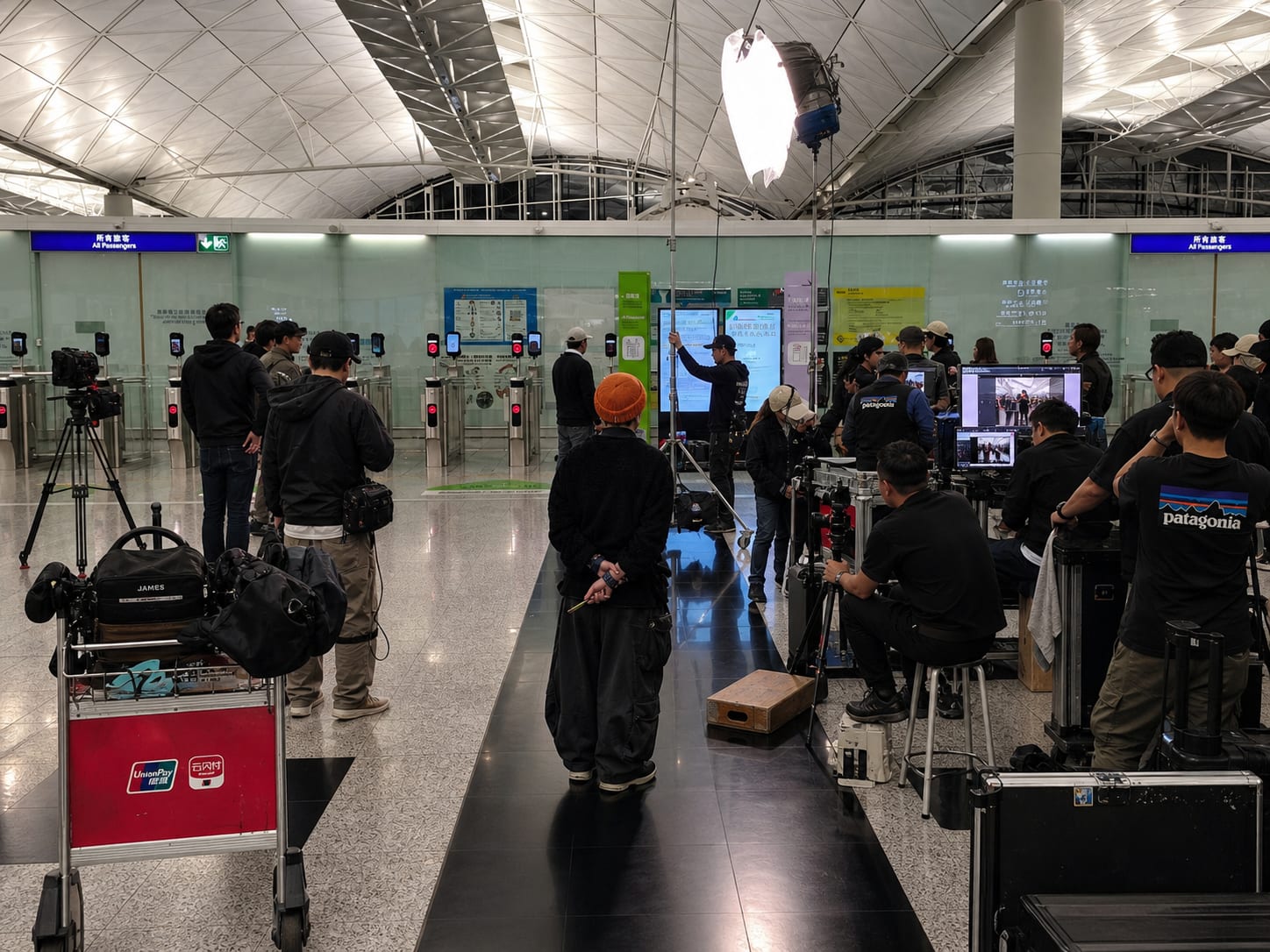Hong Kong Camera Crew on a Hong Kong production set.